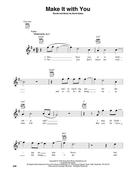 make it with you ukulele chords|Make It With You Uke tab by Bread (Baritone Chords) .